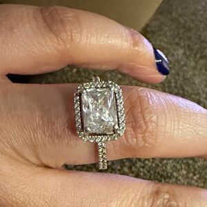 Pandora Silver Sparkling Halo Ring